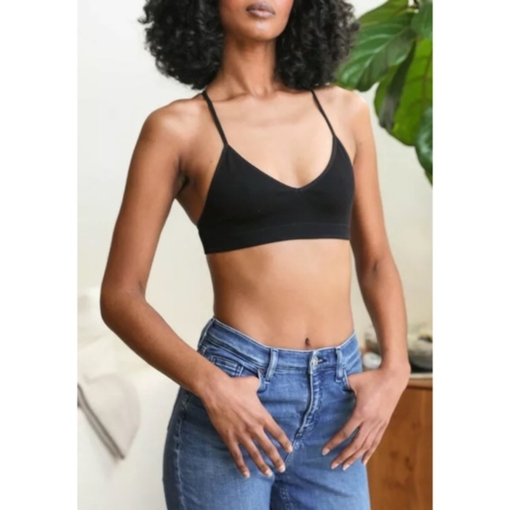 Black Crescent Moon Dream Catcher Boho Bralette - Picture 3 of 6